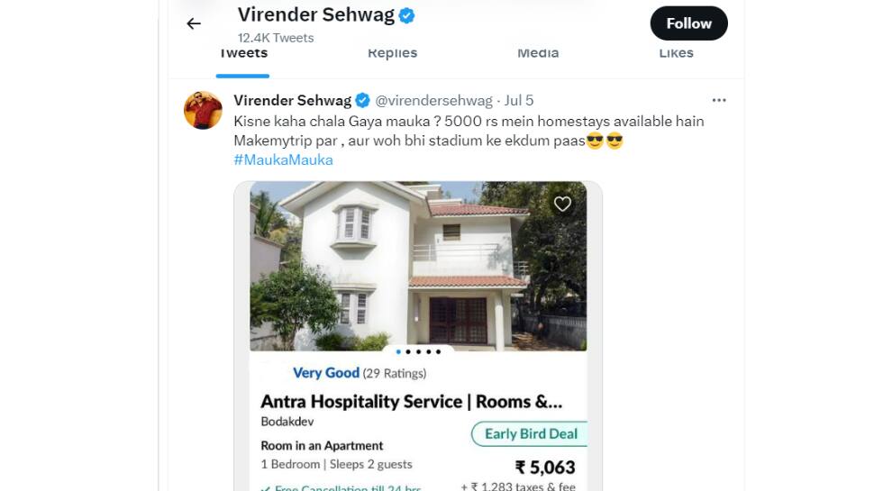 Hotel booking in Ahmedabad becomes expensive for World Cup match between India and Pakistan, Sehwag gives alternative accommodation options
