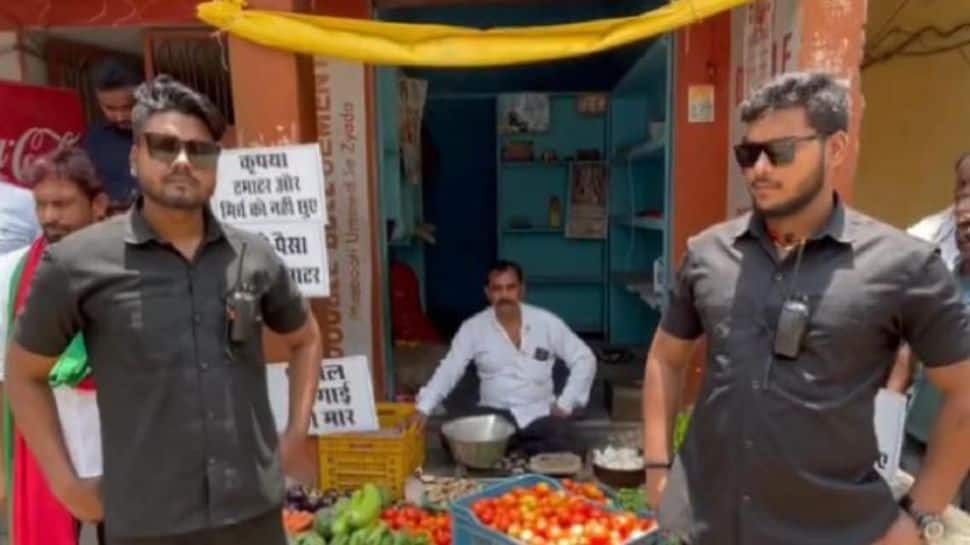  &#039;Don&#039;t Want Any Arguments&#039;: UP Vegetable Seller Hires Bouncers To Guard Tomatoes, Akhilesh Yadav Reacts - Watch