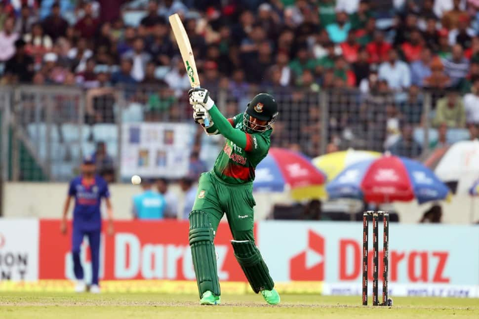 Bangladesh all-rounder Shakib al Hasan was reprimanded by the ICC after smashing his stumps after getting bowled by Pakistan's Mohammad Amir in their 2016 Asia Cup match. (Source: Twitter)