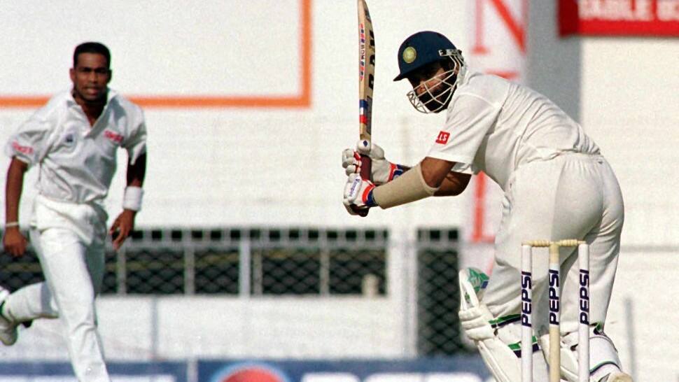 Former India opener Navjot Singh Sidhu scored his maiden double century in Test cricket, 201 vs West Indies in a Test match at Port of Spain, Trinidad, back in 1997. The Test match ended in a draw. (Source: Twitter)