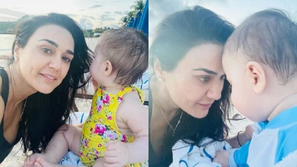 Preity Zinta Drops Adorable Pictures Of Her Twins After Their Mundan Ceremony