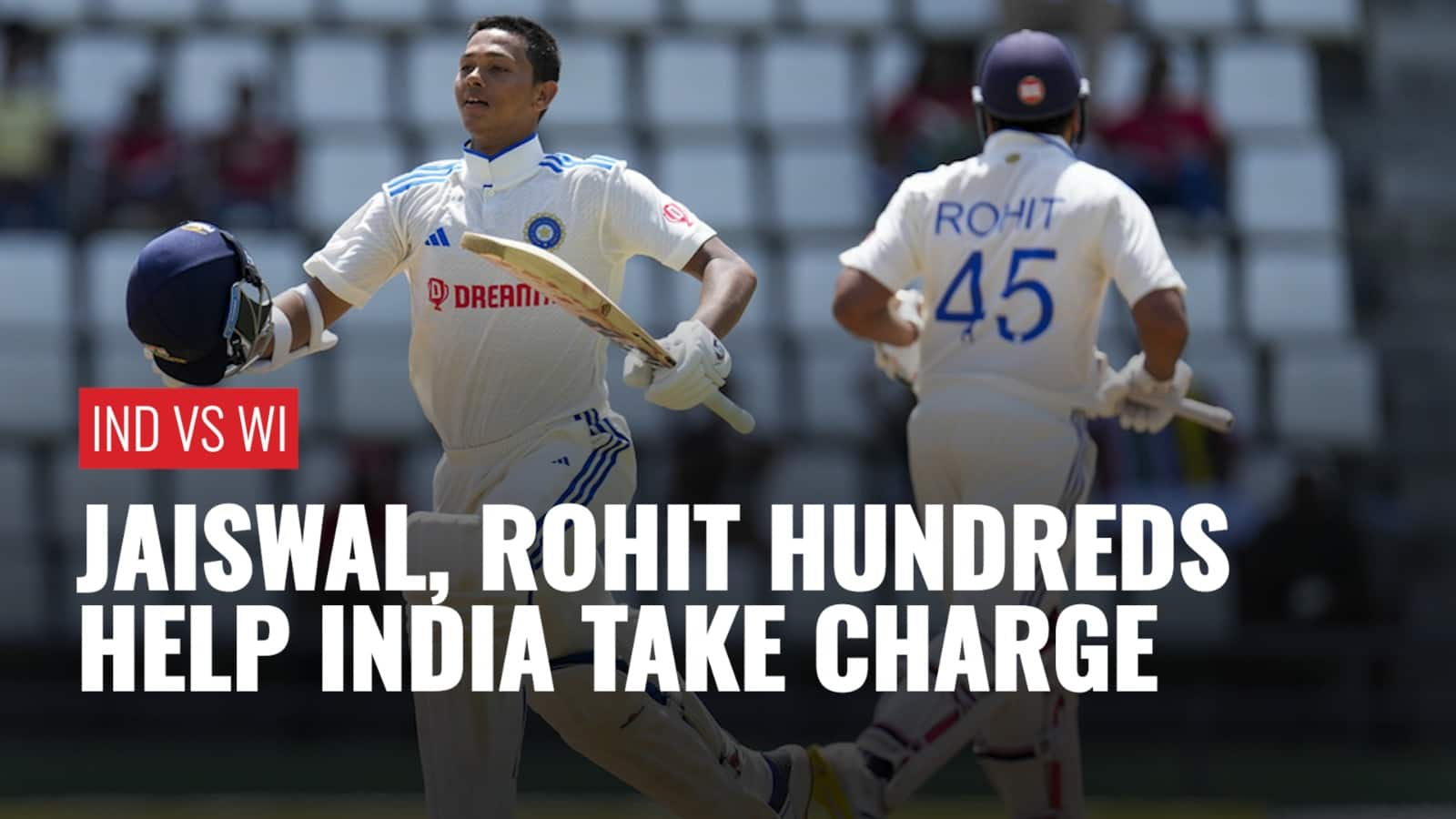 IND Vs WI 1st Test Day 2 Highlights Debutant Yashasvi And Rohit Sharma