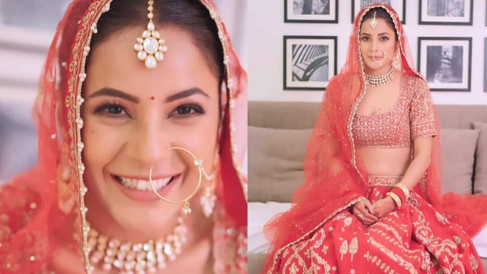 Shehnaaz Gill Looks Royal In Red Lehenga, Exudes &#039;Desi Avatar&#039; In New Post - Watch