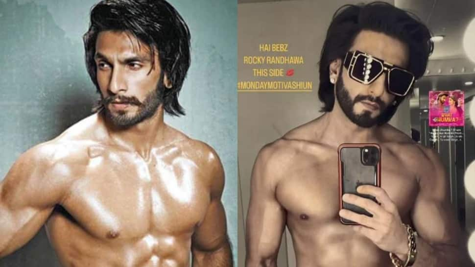 Ranveer Singh Drops Thirst Trap On Social Media, Flaunts His Washboards Abs