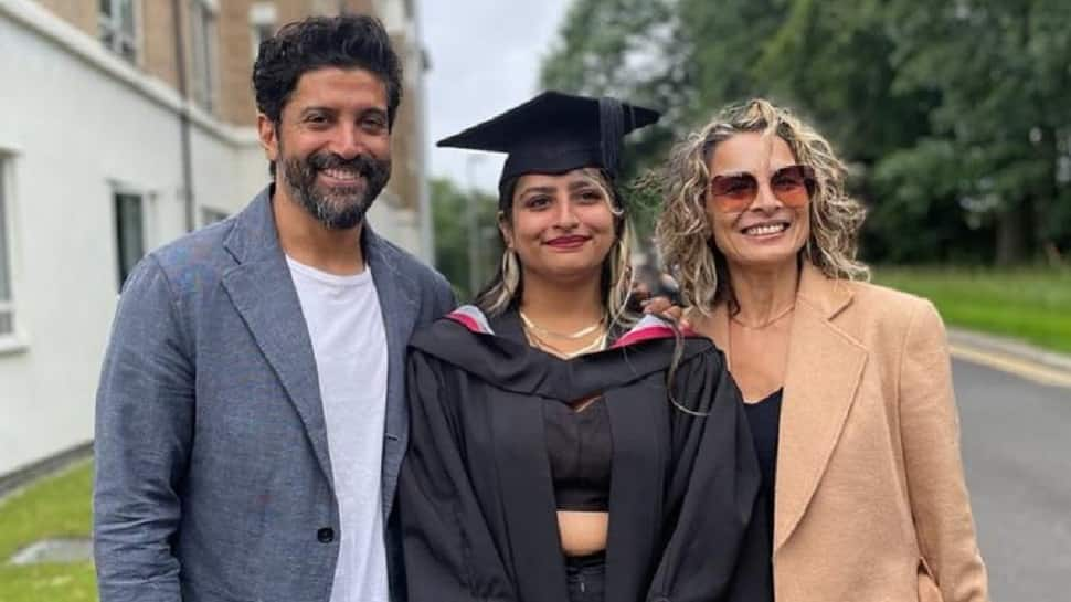 Farhan Akhtar Drops Pics With Shibani Dandekar, Ex-Wife Adhuna As All Attend Daughter Shakya&#039;s Graduation