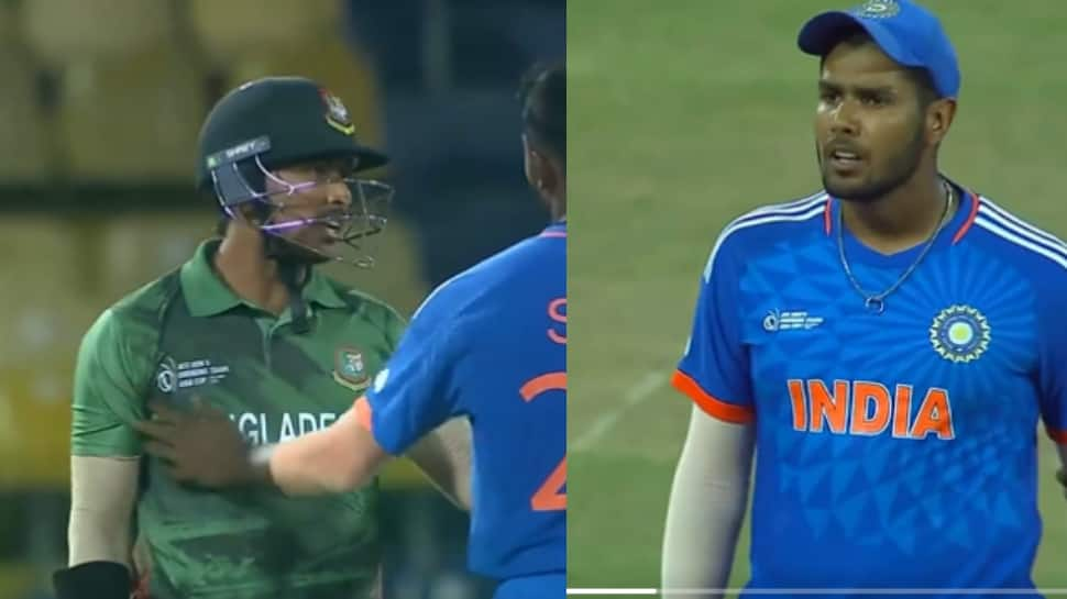 WATCH: Soumya Sarkar And Harshit Rana&#039;s Heated Exchange From IND A vs BAN A Semifinal Goes Viral