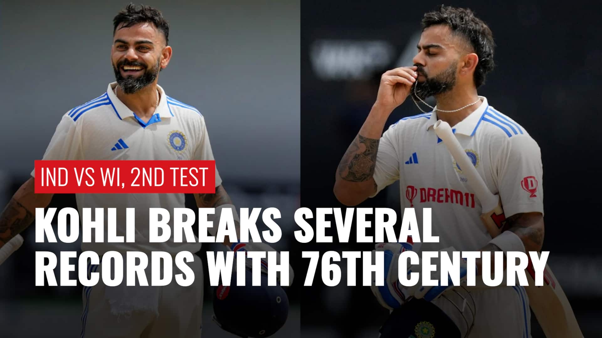 IND Vs WI, 2nd Test: Virat Kohli Shatters Multiple Records With 76th ...