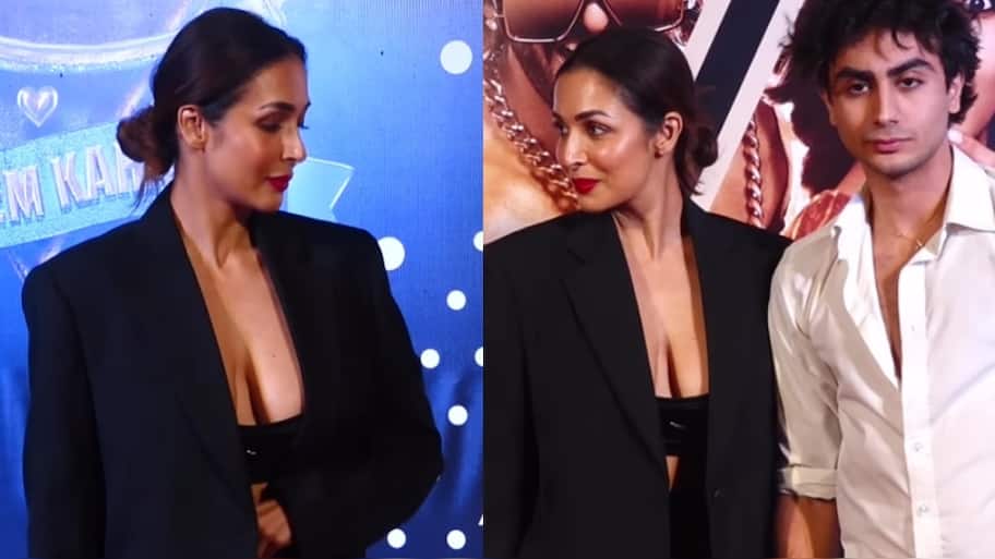 Malaika Arora Grabs Eyeballs In Plunging Tube Top, Blazer At 'Rocky Aur ...