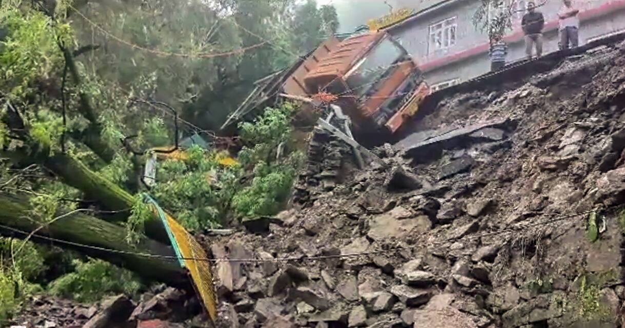 Incessant Rains Cause Landslide In Himachal Pradesh