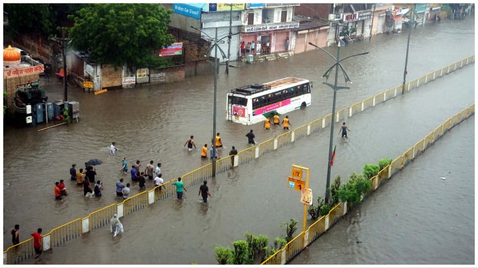 Heavy Rainfall Results Into Waterlogged Jaipur