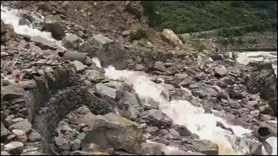 Heavy Rains Wash Out National Highway In Badrinath