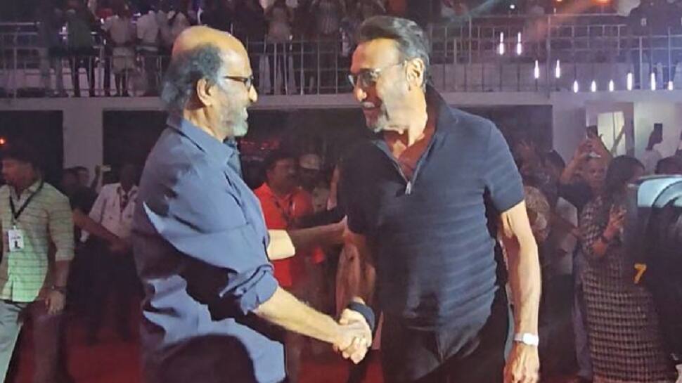 Jackie Shroff Steals Hearts At &#039;Jailer&#039; Audio Launch, Gets A Warm Hug From Superstar Rajinikanth