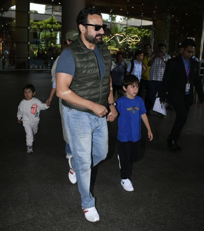 Kareena, Saif return to Mumbai