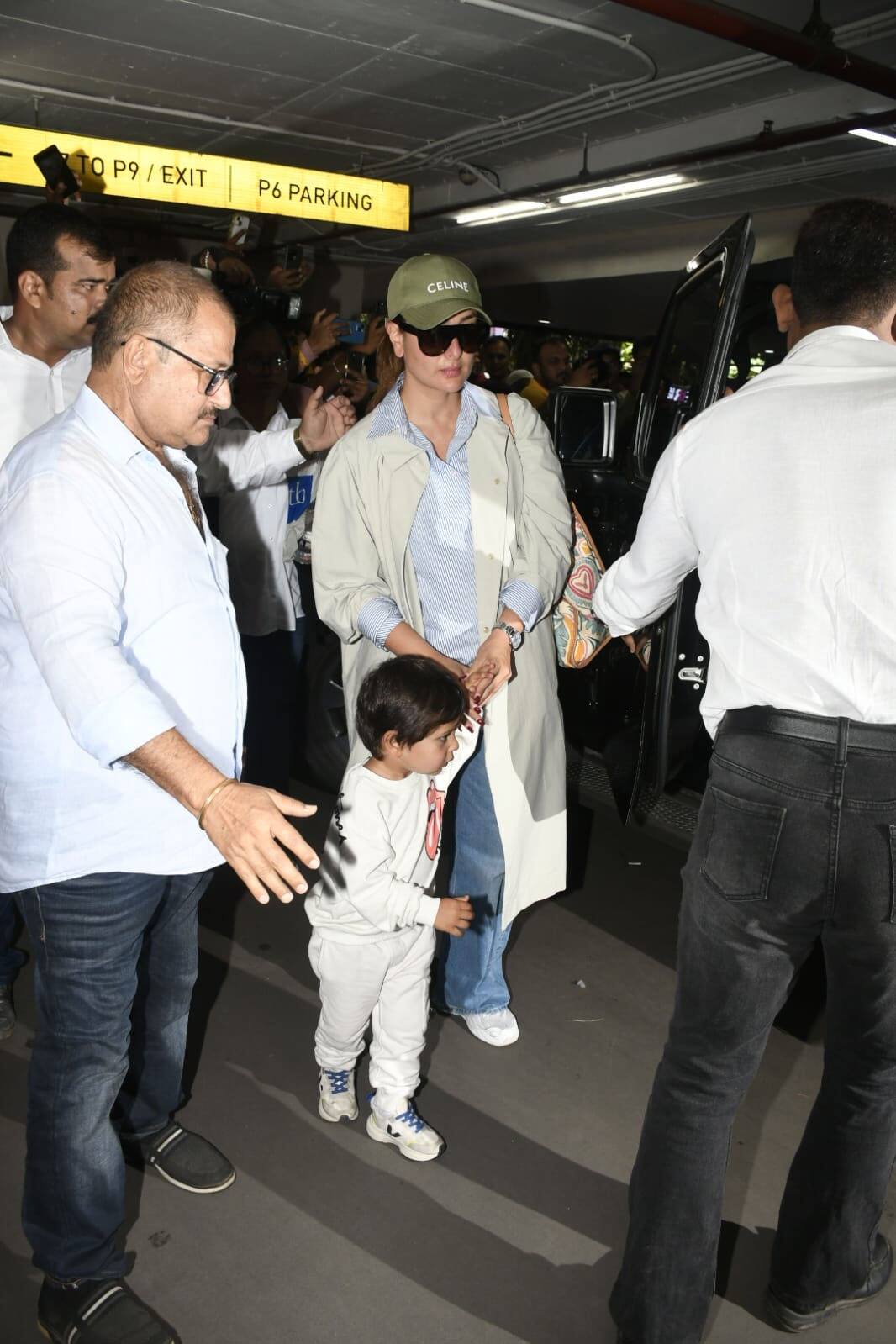 Saif Kareena's stylish airport look 