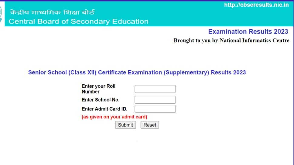 cbseresults.nic.in, CBSE Class 12 Compartment Result 2023 DECLARED At cbseresults.nic.in- Direct Link, Steps To Check Here