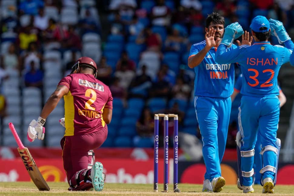 Team India recorded their second-biggest win over West Indies in an ODI match on Tuesday when they won by 200 runs in Trinidad. India's biggest-ever win over West Indies came at the Brabourne Stadium in Mumbai in 2018 when they won by 224 runs. (Photo: AP)