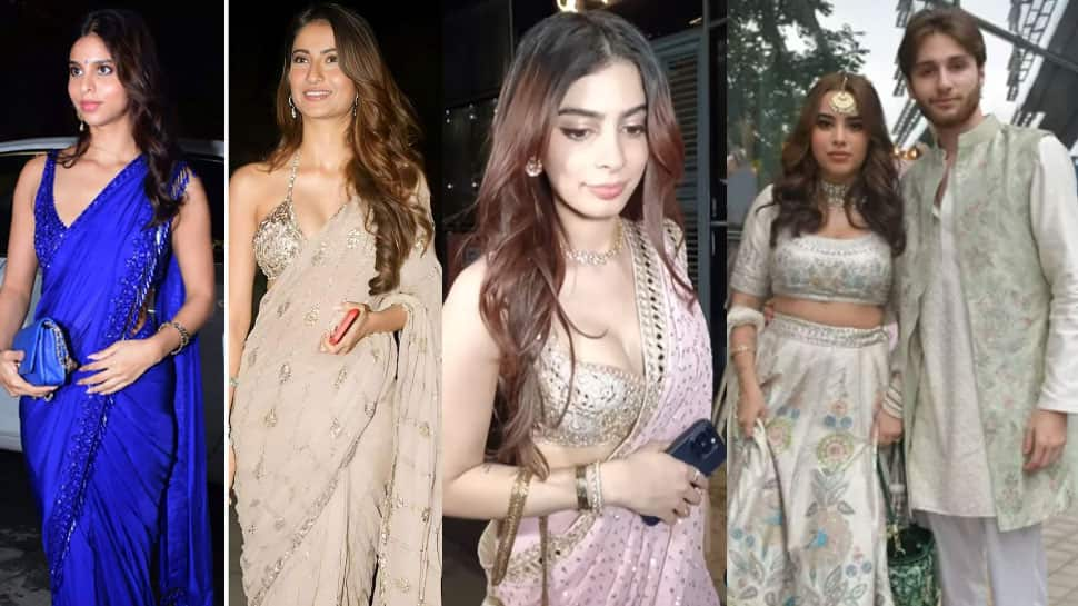 Palak Tiwari, Suhana Khan Wore Blingy Sarees At Aaliyah Kashyap&#039;s Engagement, Gen Z Boys Chose Desi Ethnic!