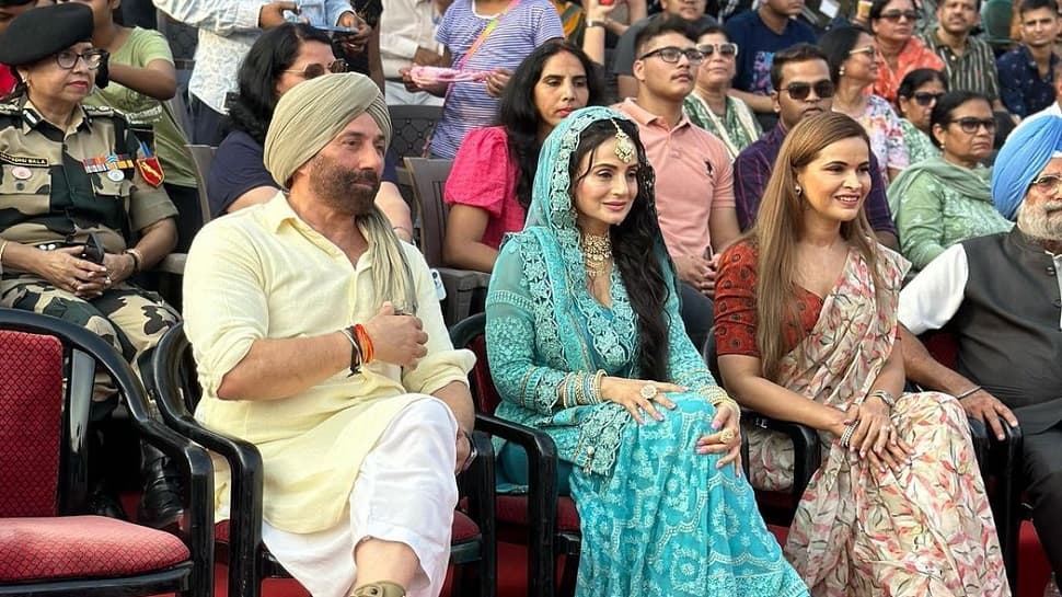 Sunny Deol, Ameesha Patel Visit Attari–Wagah Border Ahead Of &#039;Gadar 2&#039; Release: Watch