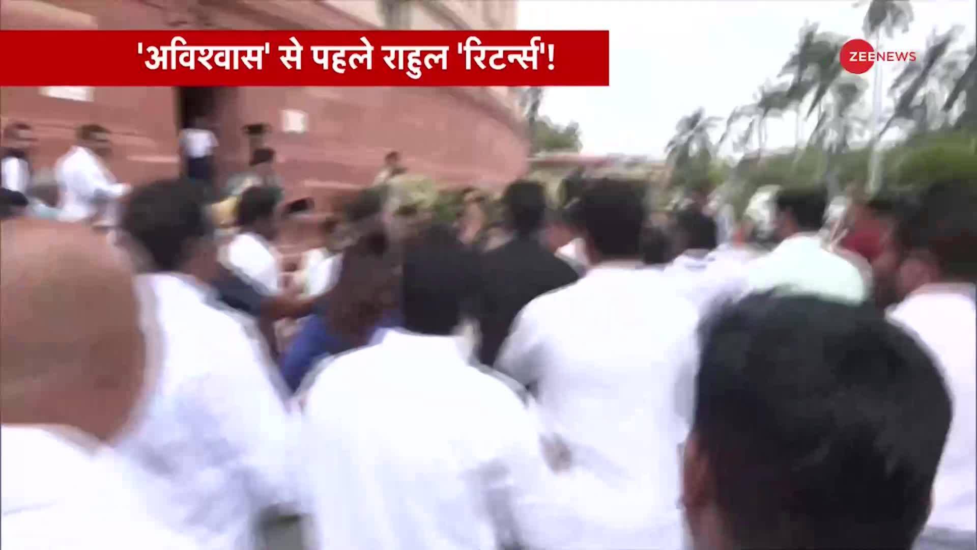 Rahul Gandhi reaches Parliament after 136 days | Zee News