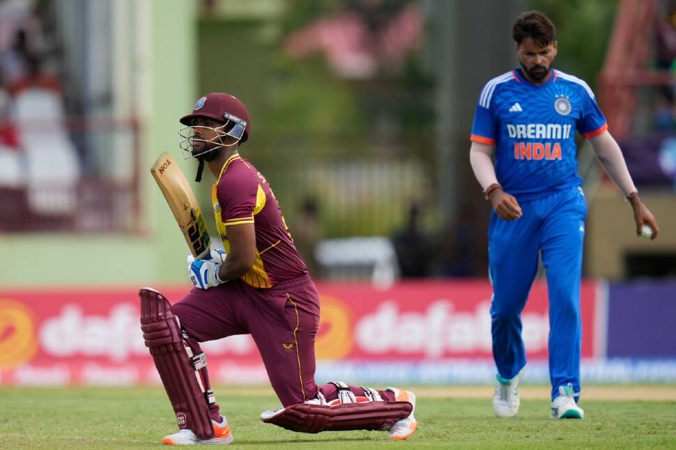 Nicholas Pooran has now struck the most 50+ scores (five) against India in T20Is. Jos Buttler, Colin Munro, and Quinton de Kock are tied in the second spot with four such scores. (Photo: AP)