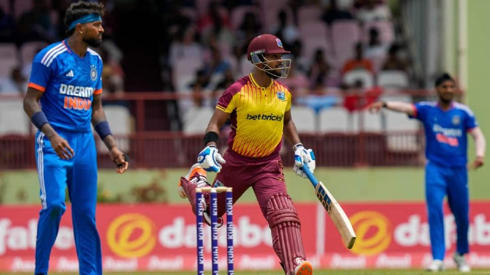 West Indies batter Nicholas Pooran has now smashed the most T20I runs (524) against India. He surpasses Aaron Finch’s tally of 500 runs. Pooran scored match-winning 67 off 40 balls against India in the 2nd T20I in Guyana. (Photo: AP)