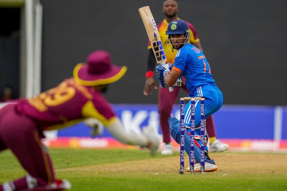 Indian batter Tilak Varma became the second youngest Indian to score a half-century in T20Is aged 20y 271d. Rohit Sharma is at the top for hitting a fifty against South Africa in Durban in 2007 aged 20y43d. (Photo: AP)