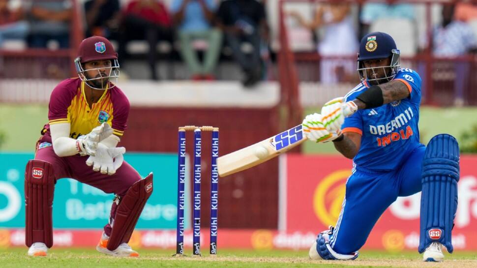 Team India vice-captain Suryakumar Yadav has aggregated 1,780 runs in T20Is, the fourth highest by an Indian in T20Is, surpassing Shikhar Dhawan’s tally of 1,759 in the third T20I against West Indies on Tuesday. Virat Kohli (4,008), Rohit Sharma (3,853) and KL Rahul (2,265) are the three batters ahead of him. (Photo: AP)