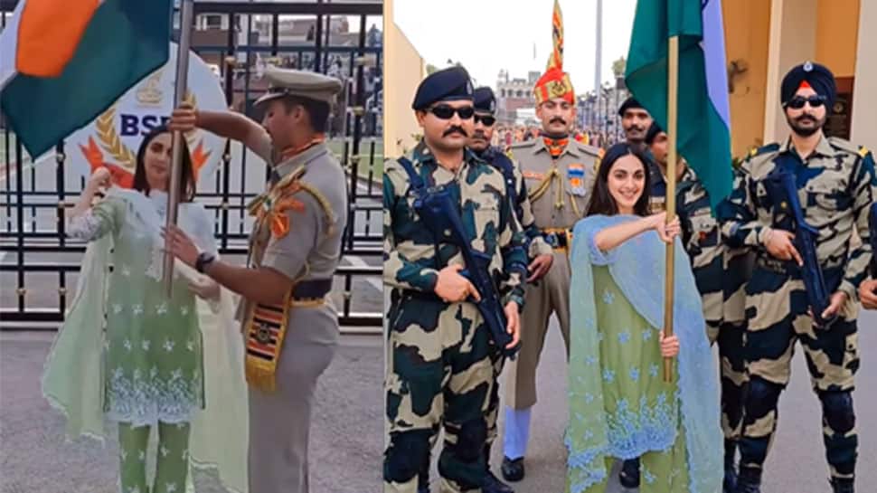Kiara Advani Waves Tricolour At Wagah Border, Gets Trolled For Struggling To Hold National Flag | People News