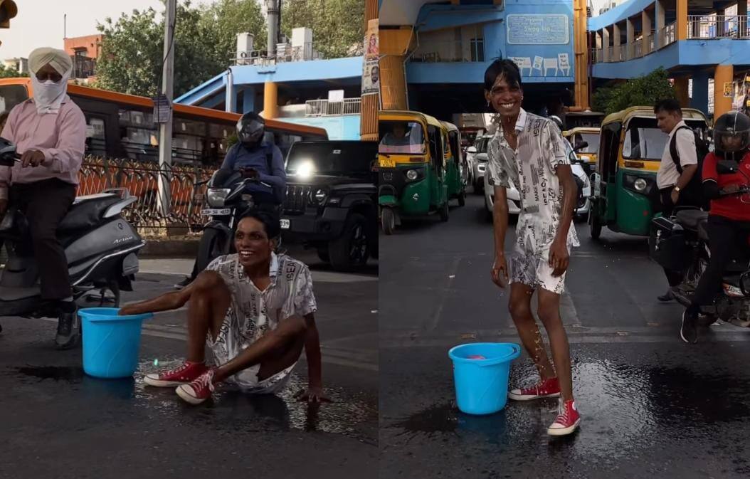 Dilli Dilwalon Ki! Man Removes Clothes On Street, Started Bathing - Scene Reminds Of 3 Idiots
