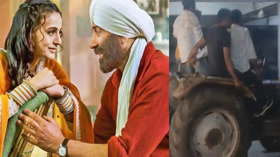 &#039;Gadar 2&#039; Fever: Fans Arrive In Tractors To Watch Sunny, Ameesha-Starrer Chanting &#039;Bharat Mata Ki Jai&#039; - Watch