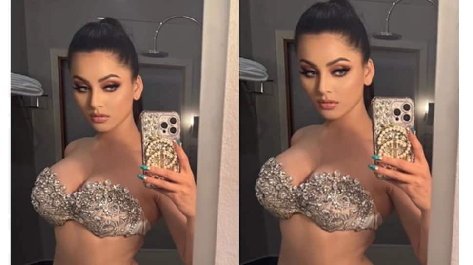 Urvashi Rautela Photos Porn - Urvashi Rautela Goes Bold In Embellished Bralette, Teases Super Hot Mirror  Selfie Look | People News | Zee News
