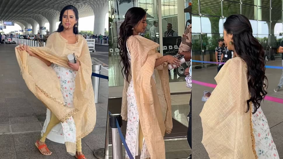 Poonam Pandey Ditches Sexy Clothes, Goes Unrecognisable In Indian Attire At Airport - Watch