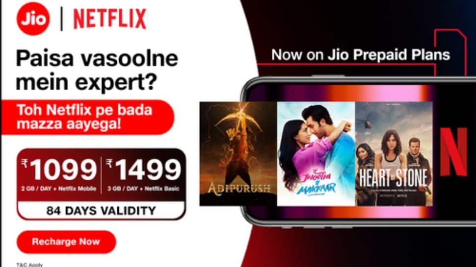 Bonanza For Reliance Jio Customers! Company Launches Prepaid Plans With Netflix Subscription