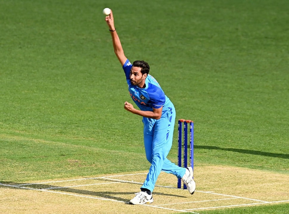 India's Bhuvneshwar Kumar claimed 37 wickets in 32 T20I matches since 2022 at an average of 19.56 with a best of 5/4. (Photo: ANI)