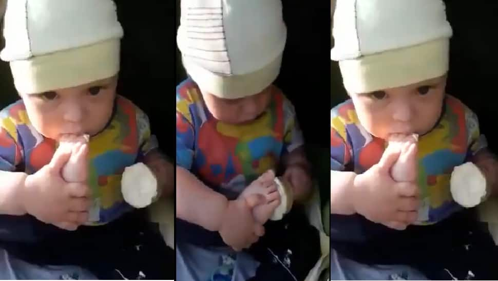 Viral: Little Kid Finds New Way To Eat Icecream; Watch Oddly Cute Video