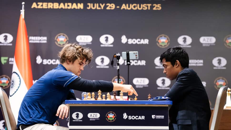 Chess World Cup 2023 LIVE, Magnus Carlsen Vs Praggnanandhaa Tie-Breaker  Match