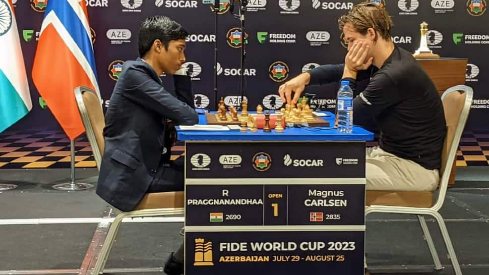 Chess World Cup Final: Game 1 between R Praggnanandhaa and Magnus Carlsen  ends in a draw