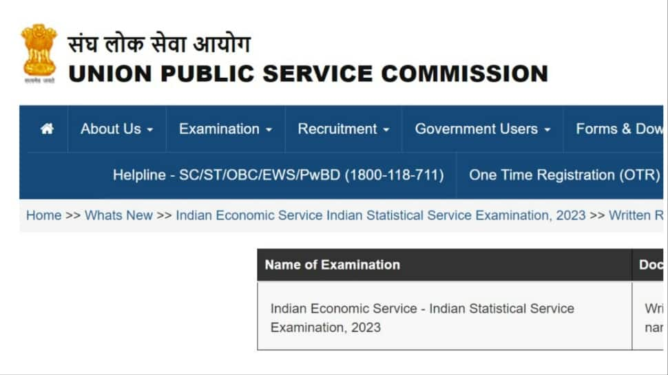 UPSC IES/ISS Result 2023 Declared On upsc.gov.in, Direct Link To Download PDF Here