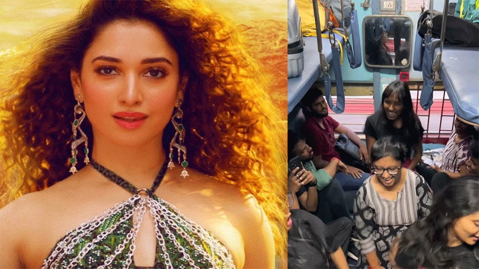 Viral Video: Women Passengers Dance To Tamannaah Bhatia&#039;s Kaavaalaa Inside Train, Leaves Netizens Fuming