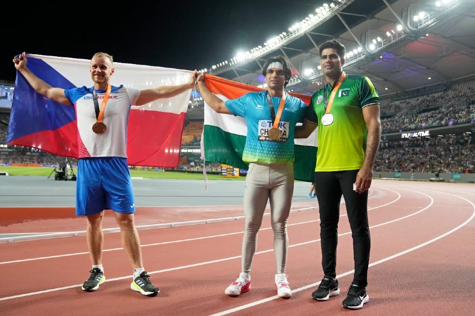 Neeraj Chopra became the first-ever Indian to win gold at the World Athletics Championships in it's 40-year history. Neeraj Chopra won the men's javelin event with a throw of 88.17m on Sunday in Budapest. (Photo: AP)