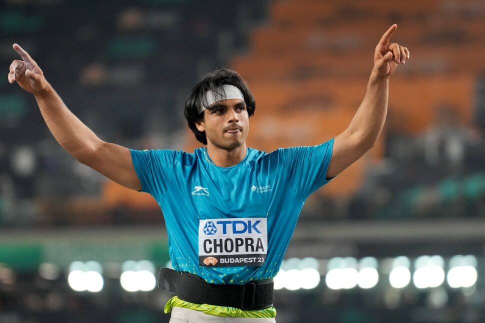 Neeraj Chopra wrote history again at the World Championships last year when he won the silver in the competition. He became the second Indian and the first male Track and Field athlete to medal at the Worlds. The first Indian to do so was Anju Bobby George, in Long Jump. (Photo: AP)