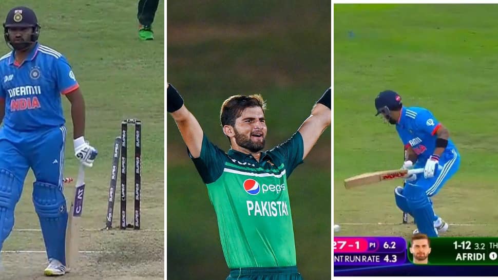 IND vs PAK: &#039;Shaheen Afridi Owns Virat Kohli, Rohit Sharma,&#039; Fans Go Crazy As Pakistan Pacer Removes Star Duo, Watch Video Here