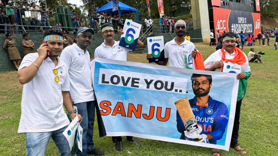 Asia Cup 2023: Sanju Samson Fans Pose With His Banner Outside Pallekele Stadium Ahead Of IND vs PAK