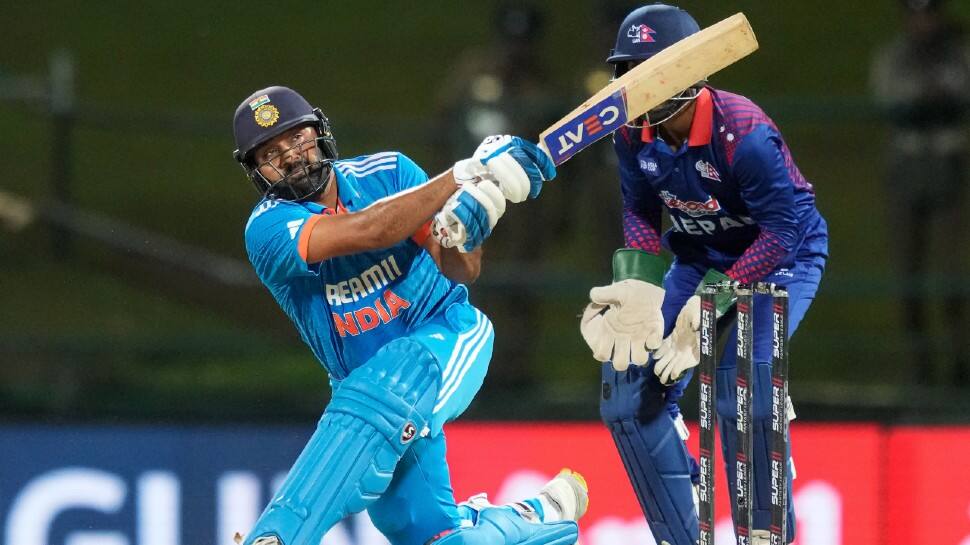 Rohit Sharma has now struck 22 sixes in Asia Cup ODIs, the third-most by any batsman. Shahid Afridi tops the list with 26 sixes, followed by Sanath Jayasuriya with 23. (Photo: AP)