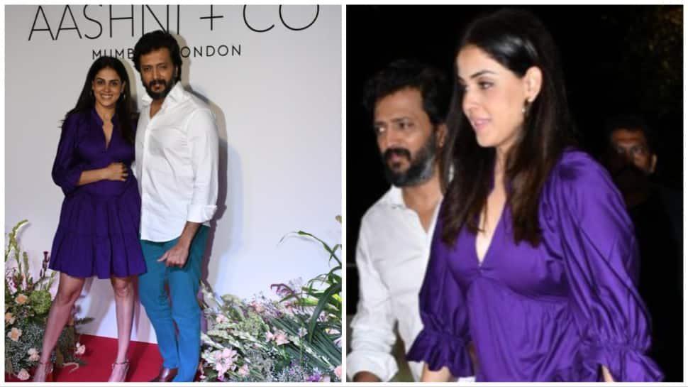 Genelia D’Souza Spotted In Short Balloon Dress, Netizens Wonder If She’s Pregnant? Watch