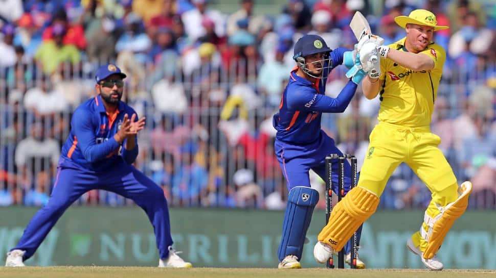 Australian opener David Warner has managed to score 4 centuries in 18 innings in ICC ODI Cricket World Cup. Warner can also break the record for most centuries in World Cup by scoring three tons in ICC Cricket World Cup 2023. (Photo: ANI)