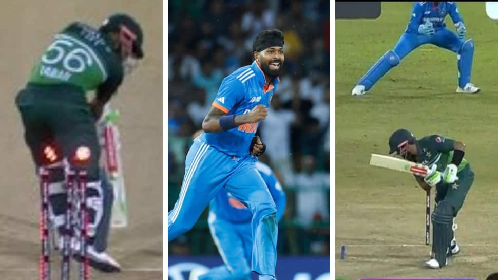 Watch: Hardik Pandya Cleans Up Babar Azam With A Stunning Delivery, Celebrates With Virat Kohli During IND vs PAK Clash