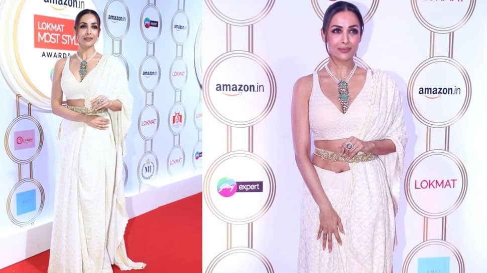 Malaika Arora In Ivory Saree