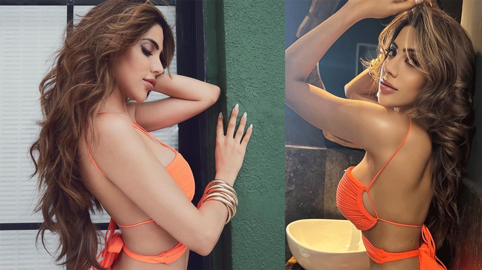 Nikki Tamboli Flaunts Killer Hot Curves In Orange Bikini, Leaves Viewers Gasping For Breath