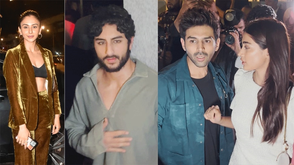 Kartik Aryan, Ibrahim Ali Khan, Isabelle Kaif Attend Sajid Nadiadwala's ...